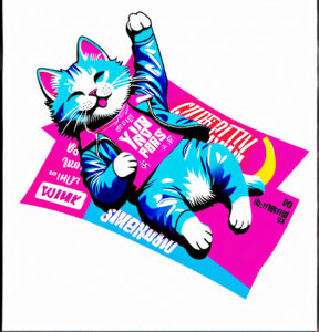 Sketch to Image cat cyberpank