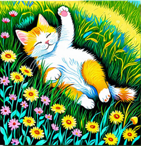 Sketch to Image cat oilpainting