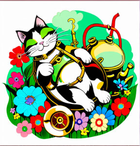 Sketch to Image cat steampank