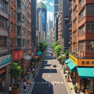 text to image city anime