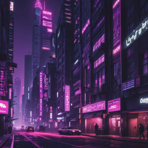 text to image city cyberpank