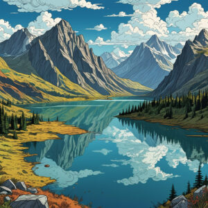 text to image landscape comic