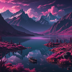 text to image landscape cyberpank